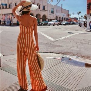 Yellow Stripe Jumpsuit